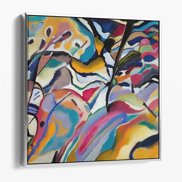 Vivid Mosaic Melody: Abstract Expressionist Colorful Canvas Art Print
