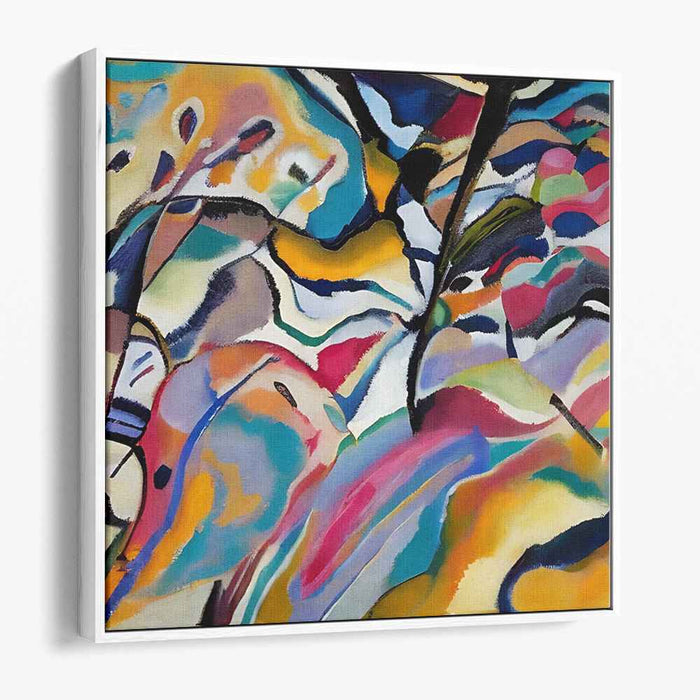 Vivid Mosaic Melody: Abstract Expressionist Colorful Canvas Art Print
