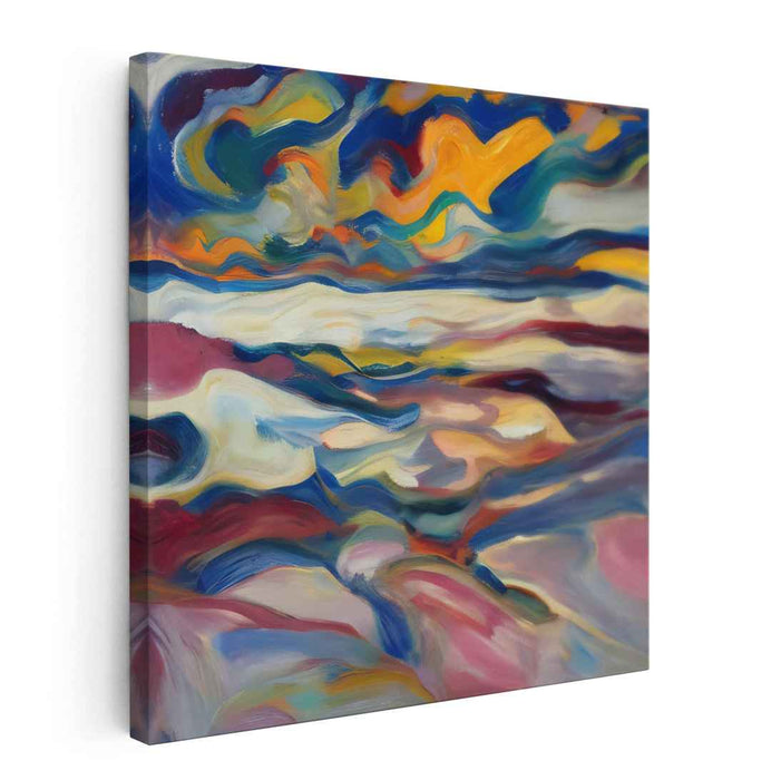 Emotion Splatter Symphony: Abstract Expressionist Canvas Art Print