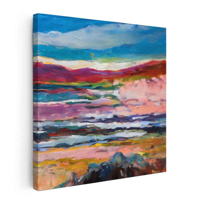 Fleeting Echoes: Abstract Landscape Canvas Art Print