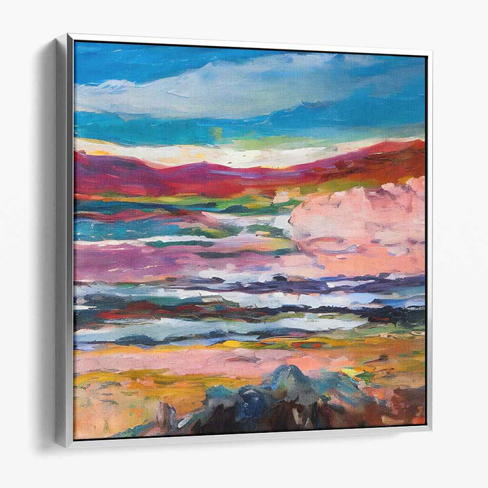 Fleeting Echoes: Abstract Landscape Canvas Art Print