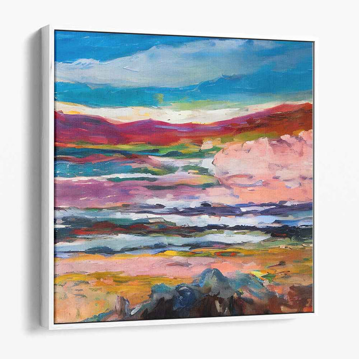 Fleeting Echoes: Abstract Landscape Canvas Art Print
