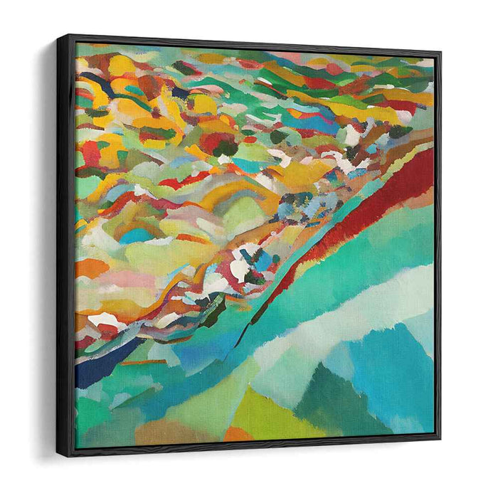 Abstract Vista Spectrum: Abstract Expressionist Colorful Landscape Canvas Art Print