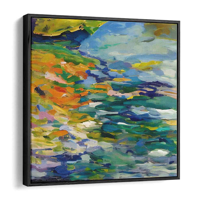 Dynamic Waterscape: Abstract Expressionist Canvas Art Print
