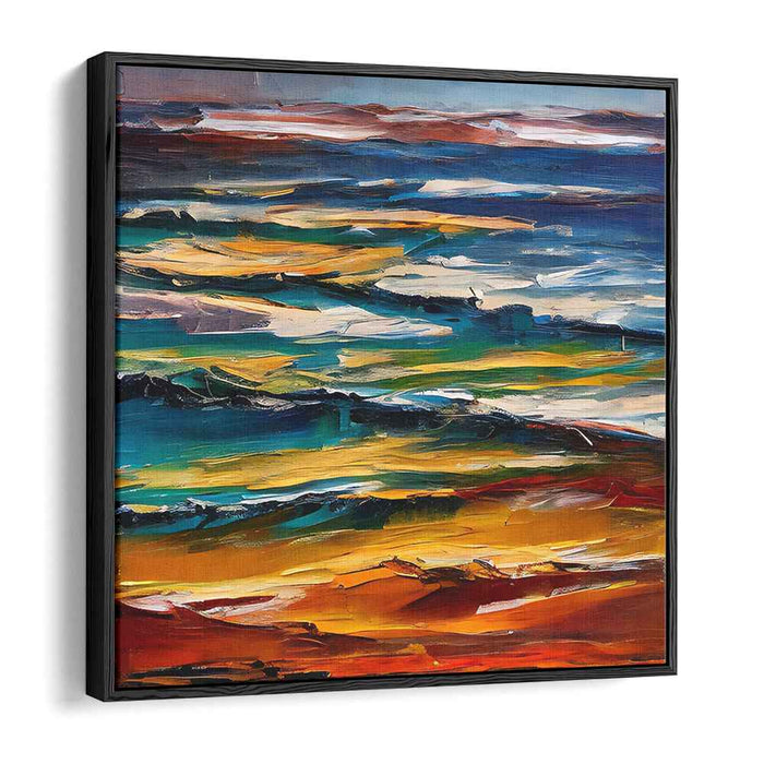 Color Field Fusion: Abstract Expressionist Color Field Canvas Art Print