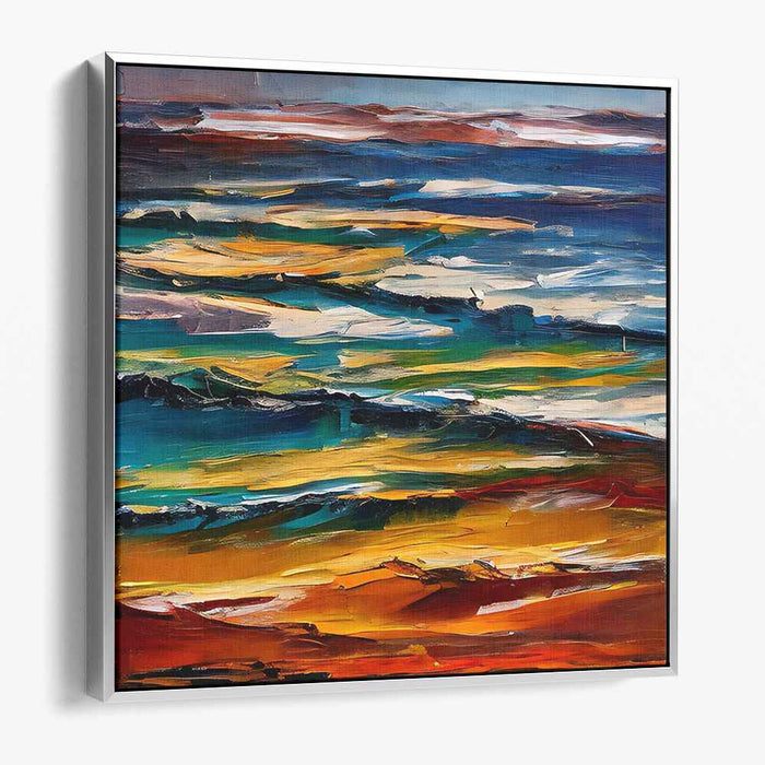 Color Field Fusion: Abstract Expressionist Color Field Canvas Art Print
