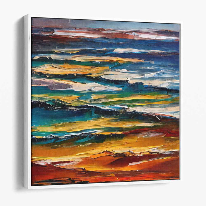 Color Field Fusion: Abstract Expressionist Color Field Canvas Art Print
