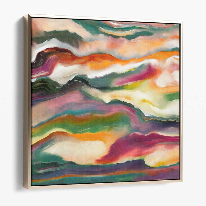 Colorful Melody Dance of Paint: Abstract Expressionist Journey Through Color Canvas Art