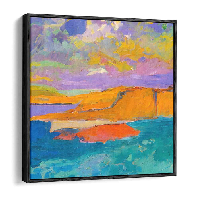 Brushstrokes Of Abyss: Impressionist Cliffside Canvas Art