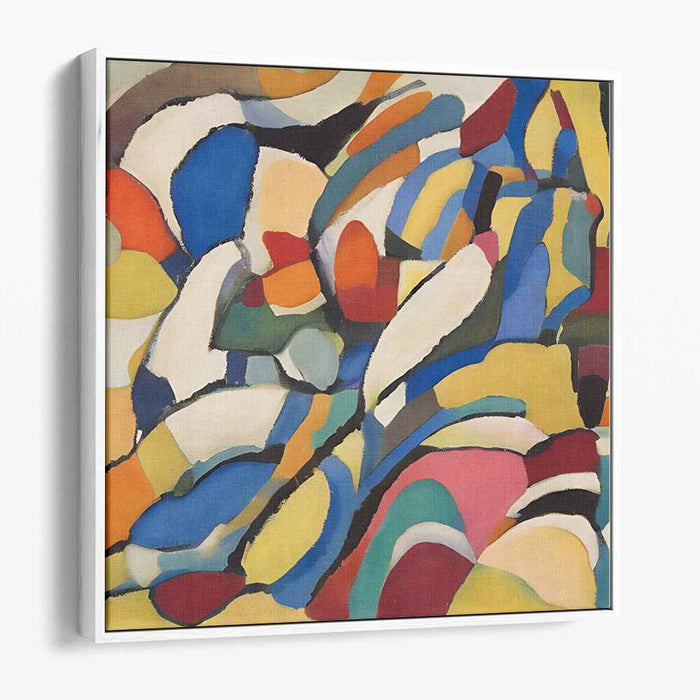 Chromatic Mirage Reverie: Abstract Expressionist Kaleidoscope Canvas Art Print