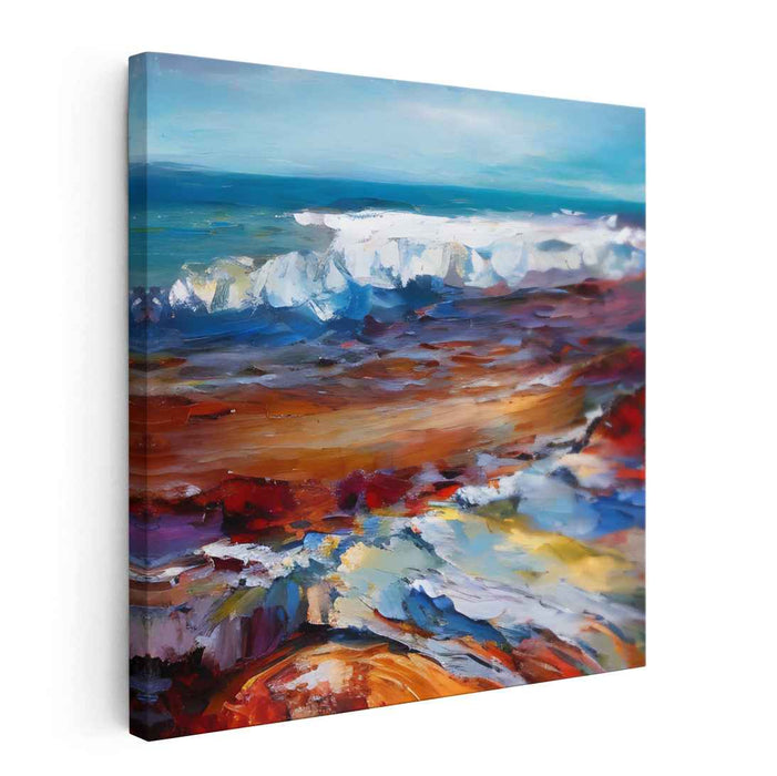 Sea Salt Symphony: Expressive Coastal Impasto Painting