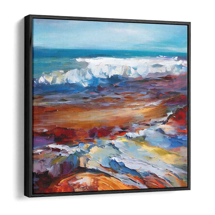 Sea Salt Symphony: Expressive Coastal Impasto Painting