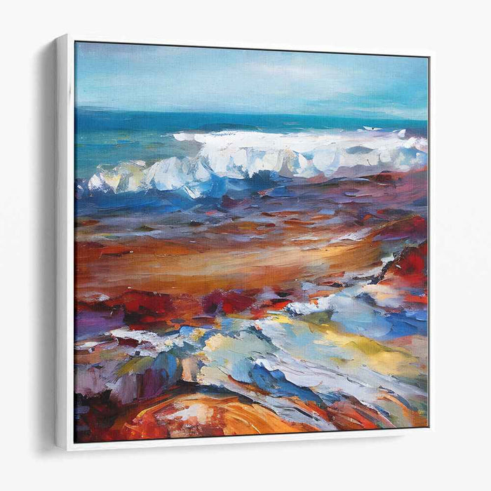 Sea Salt Symphony: Expressive Coastal Impasto Painting