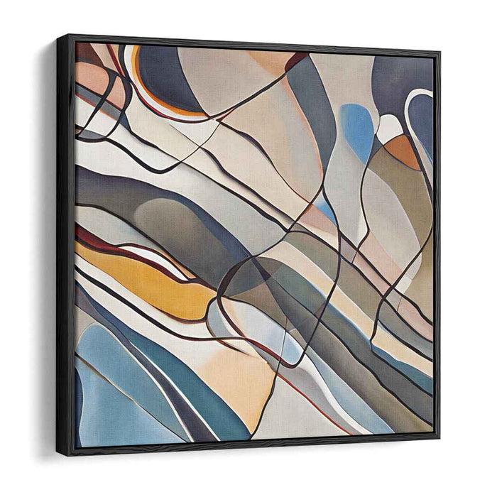 Fluid Intersections: Modern Abstract Flow Canvas Art Print