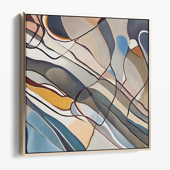 Fluid Intersections: Modern Abstract Flow Canvas Art Print