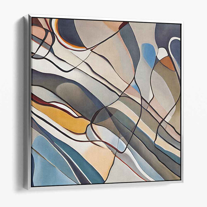 Fluid Intersections: Modern Abstract Flow Canvas Art Print