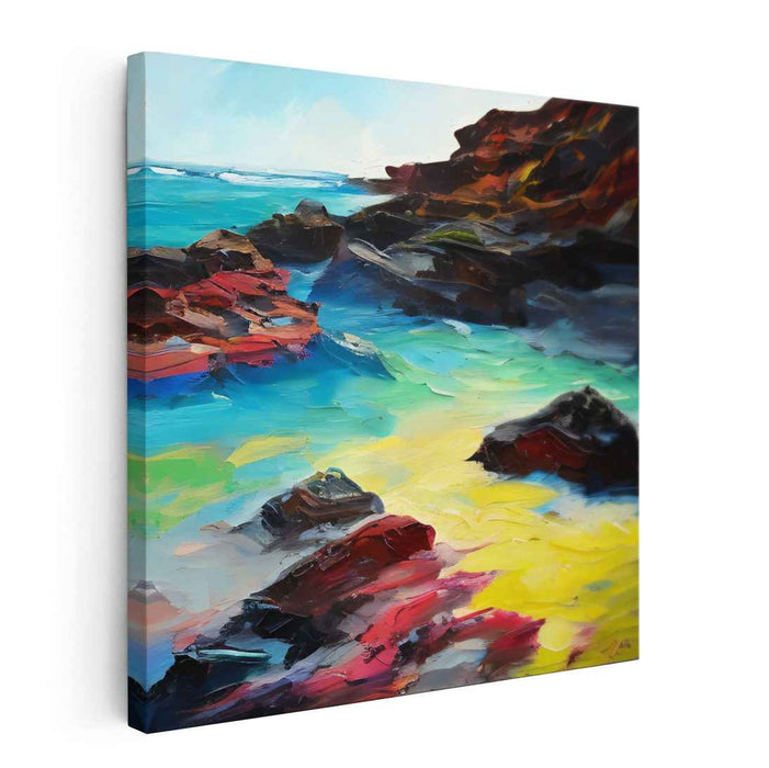 Ethereal Waves Dance: Dynamic Seascape Oil Painting on Canvas