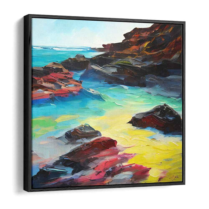 Ethereal Waves Dance: Dynamic Seascape Oil Painting on Canvas
