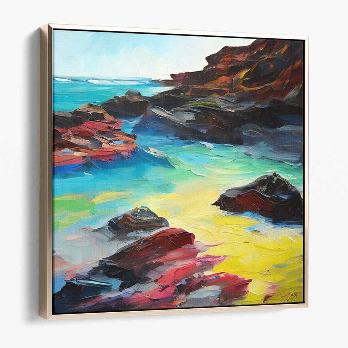 Ethereal Waves Dance: Dynamic Seascape Oil Painting on Canvas