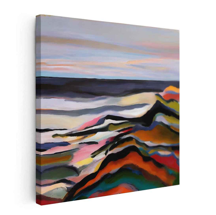 Ripples in Ether: Abstract Seascape Canvas Art Print