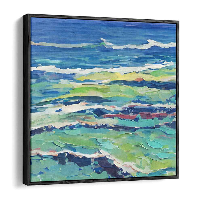 Azure Waves: A Symphony of Ocean Blues Canvas Art Print