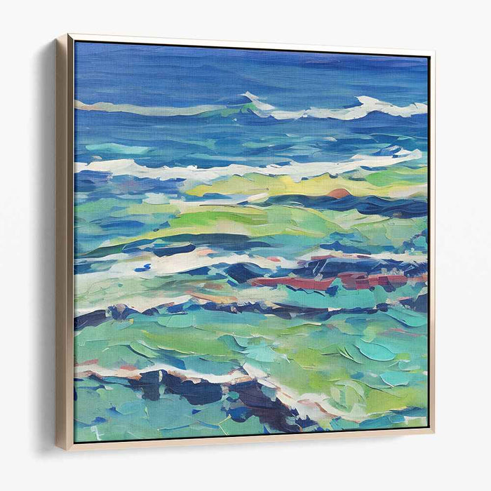 Azure Waves: A Symphony of Ocean Blues Canvas Art Print