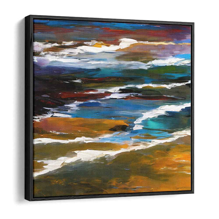 Colorful Ripples: Abstract Landscape Canvas Art