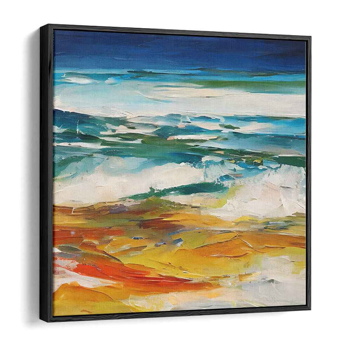 Tidal Impressions: Abstract Seashore Canvas Art