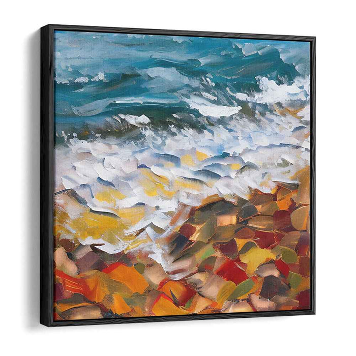 Fluidity Unbound: Dynamic Seascape in Oil Canvas Art