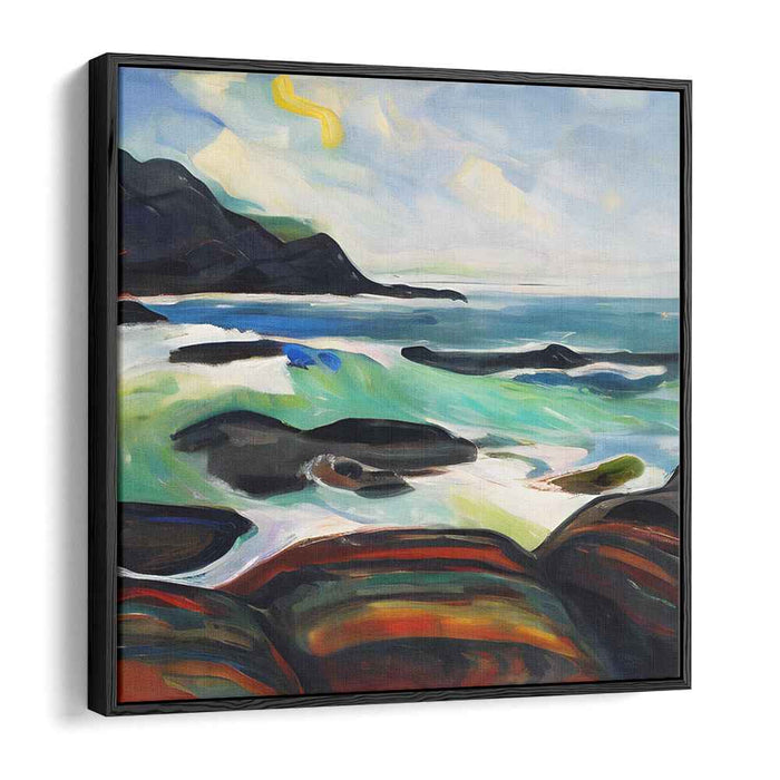 Ethereal Abyssal Depths: Dynamic Seascape Canvas Art Print