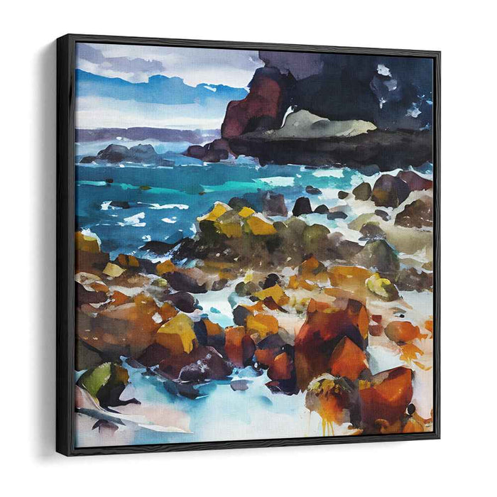 Glowing Depths Journey: A Luminous Seascape Adventure Canvas Art