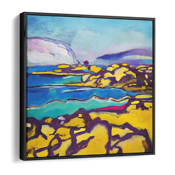 Radiant Coastline: Vibrant Coastal Landscape Canvas Art Print