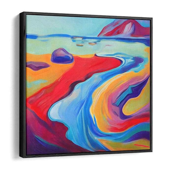 Luminous Tides: Abstract Expressionist and Surrealist Color Journey Canvas Art
