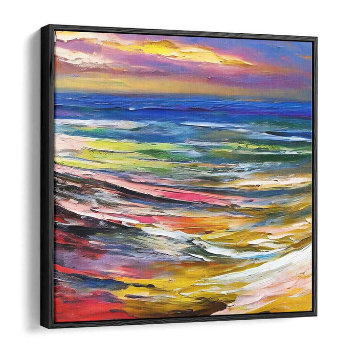 Spectrum of Dawn: Mesmerizing Seaside Landscape Canvas Art