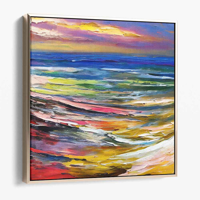 Spectrum of Dawn: Mesmerizing Seaside Landscape Canvas Art