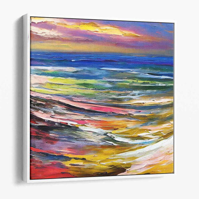 Spectrum of Dawn: Mesmerizing Seaside Landscape Canvas Art