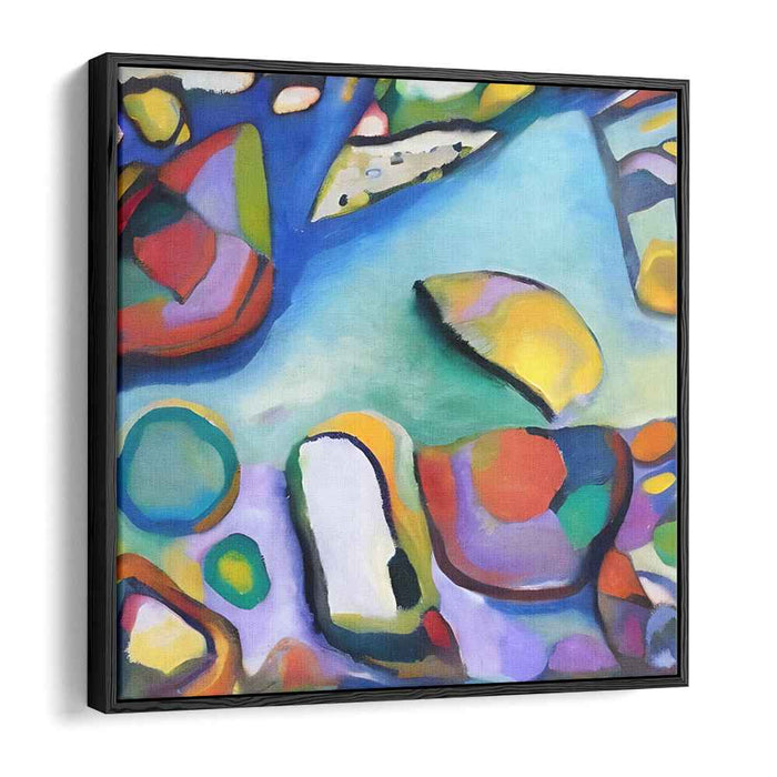 Tangential Echoes Dance: Abstract Geometric Dance Canvas Art Print