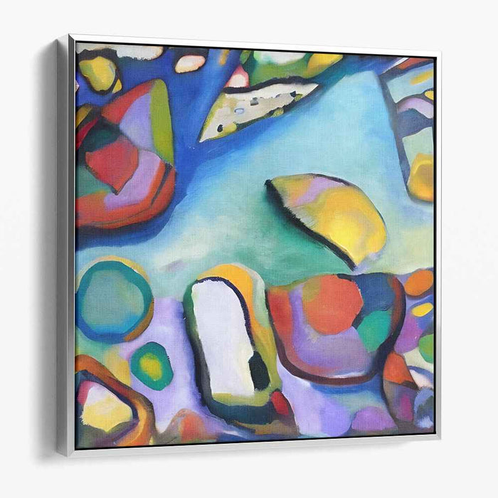 Tangential Echoes Dance: Abstract Geometric Dance Canvas Art Print