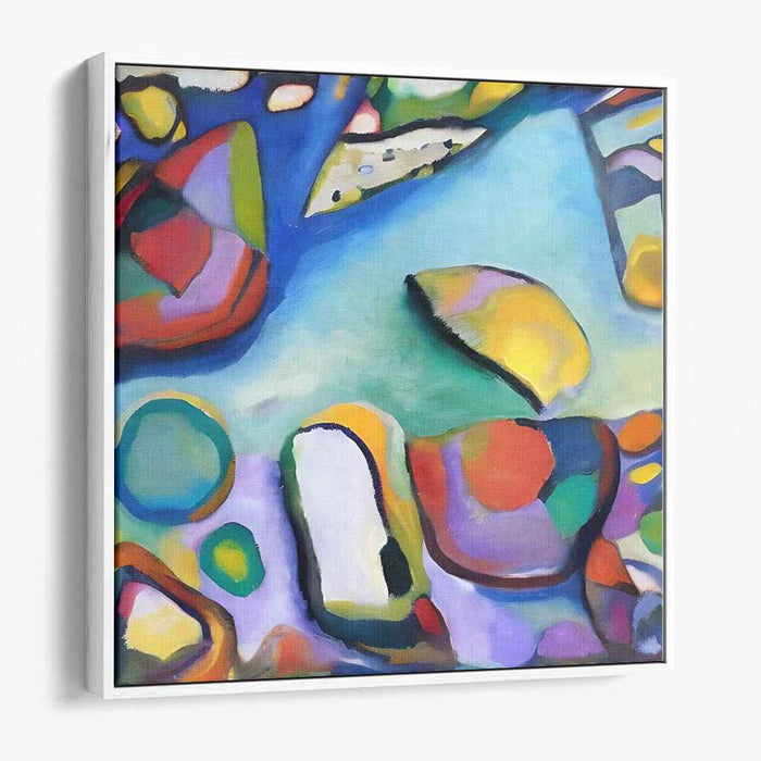 Tangential Echoes Dance: Abstract Geometric Dance Canvas Art Print