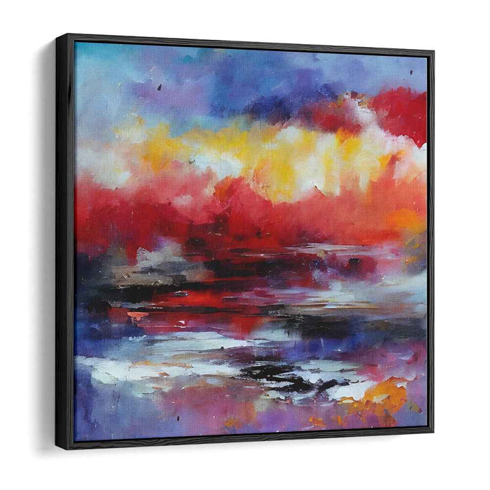 Vibrant Fusion Melody: Abstract Expressionist Color Symphony Canvas Art