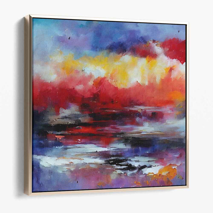 Vibrant Fusion Melody: Abstract Expressionist Color Symphony Canvas Art