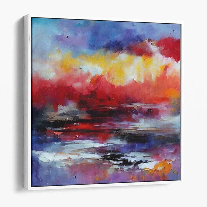 Vibrant Fusion Melody: Abstract Expressionist Color Symphony Canvas Art