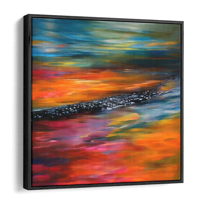 Energized Hues: Abstract Expressionist Color Symphony Canvas Art Print