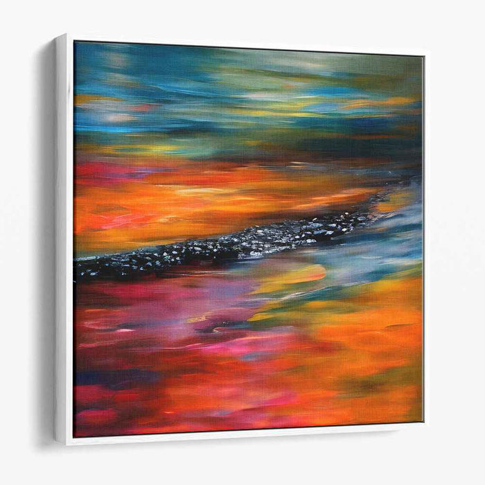 Energized Hues: Abstract Expressionist Color Symphony Canvas Art Print