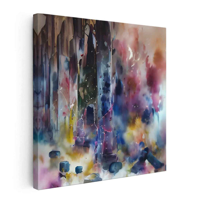 Colorful Reverie: A Watercolor Dream Canvas Art