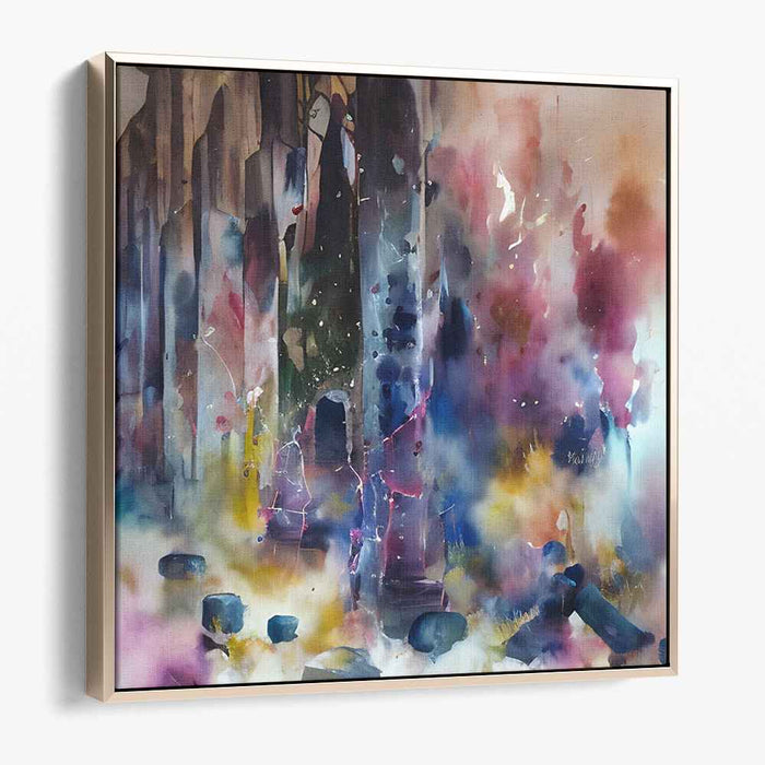 Colorful Reverie: A Watercolor Dream Canvas Art