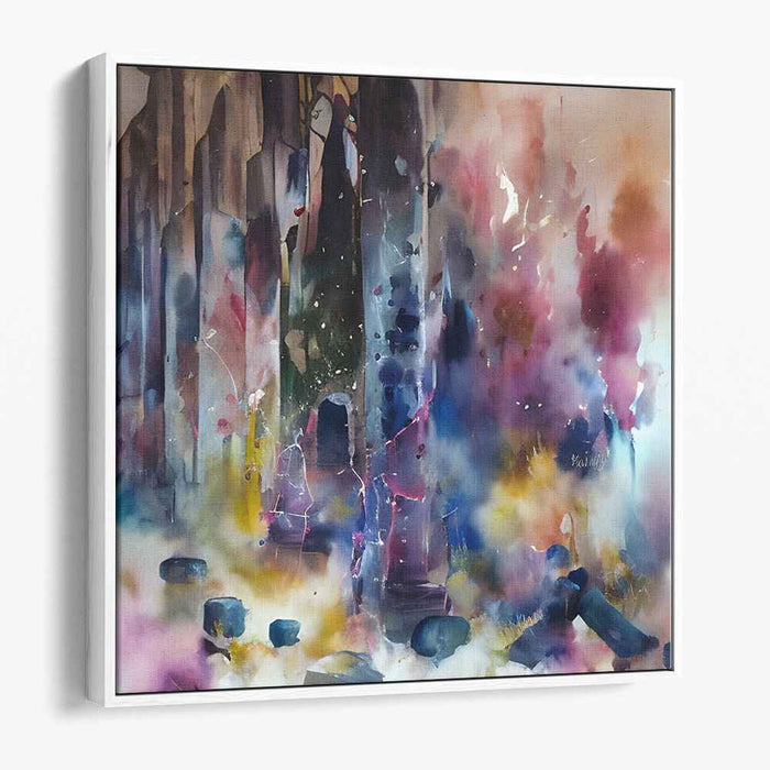 Colorful Reverie: A Watercolor Dream Canvas Art