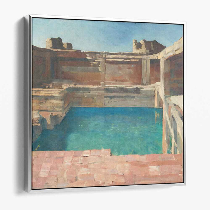 Tranquil Waters Symphony: Serene Aquatic Landscape Canvas Art