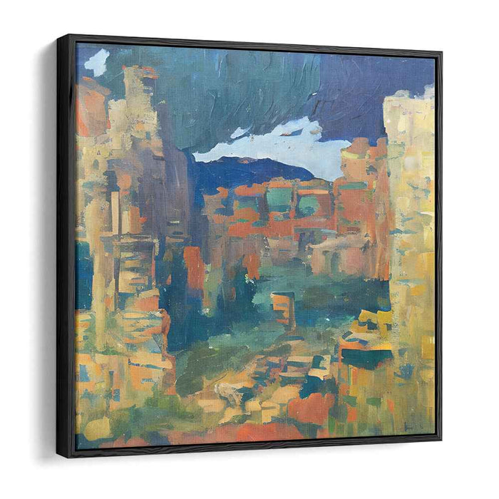 Colorful Remnants Dance With Light: Impressionist Ruins in Vibrant Hues Canvas Art