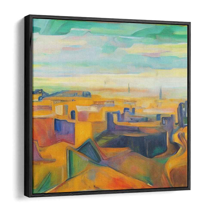 Dreamscape City: Abstract Urban Landscape in Vibrant Hues